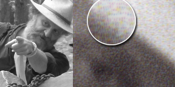 CMY ink droplets in "greyscale" output from grayscale file